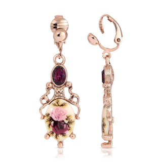 1928 Jewelry Company Earring, 1.59"L x 0.55"W, Purple