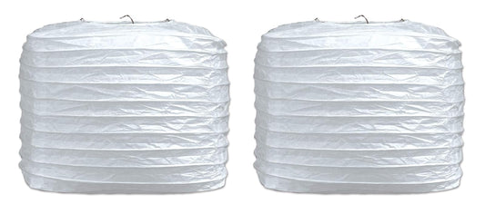 Beistle White Plain Square Shaped Paper Lanterns, 8"
