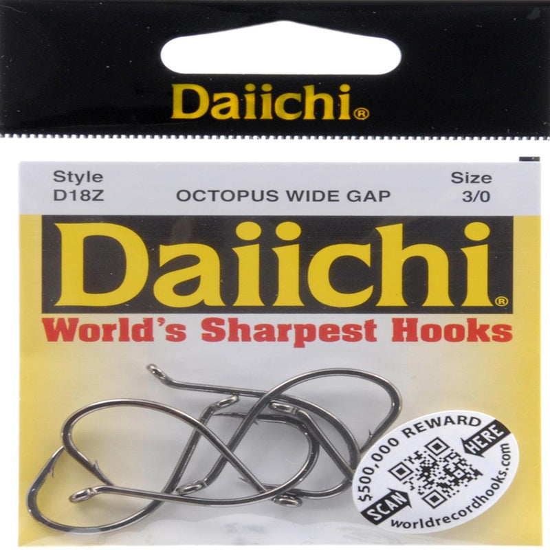 Daiichi D18Z-3/0 Wide Octopus Hook