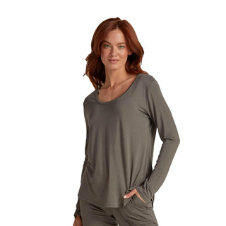Faceplant Dreams Bamboo Long Sleeve Shirt: Earl Grey: Medium