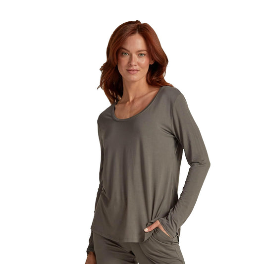 Faceplant Dreams Bamboo Long Sleeve Shirt: Earl Grey: Medium