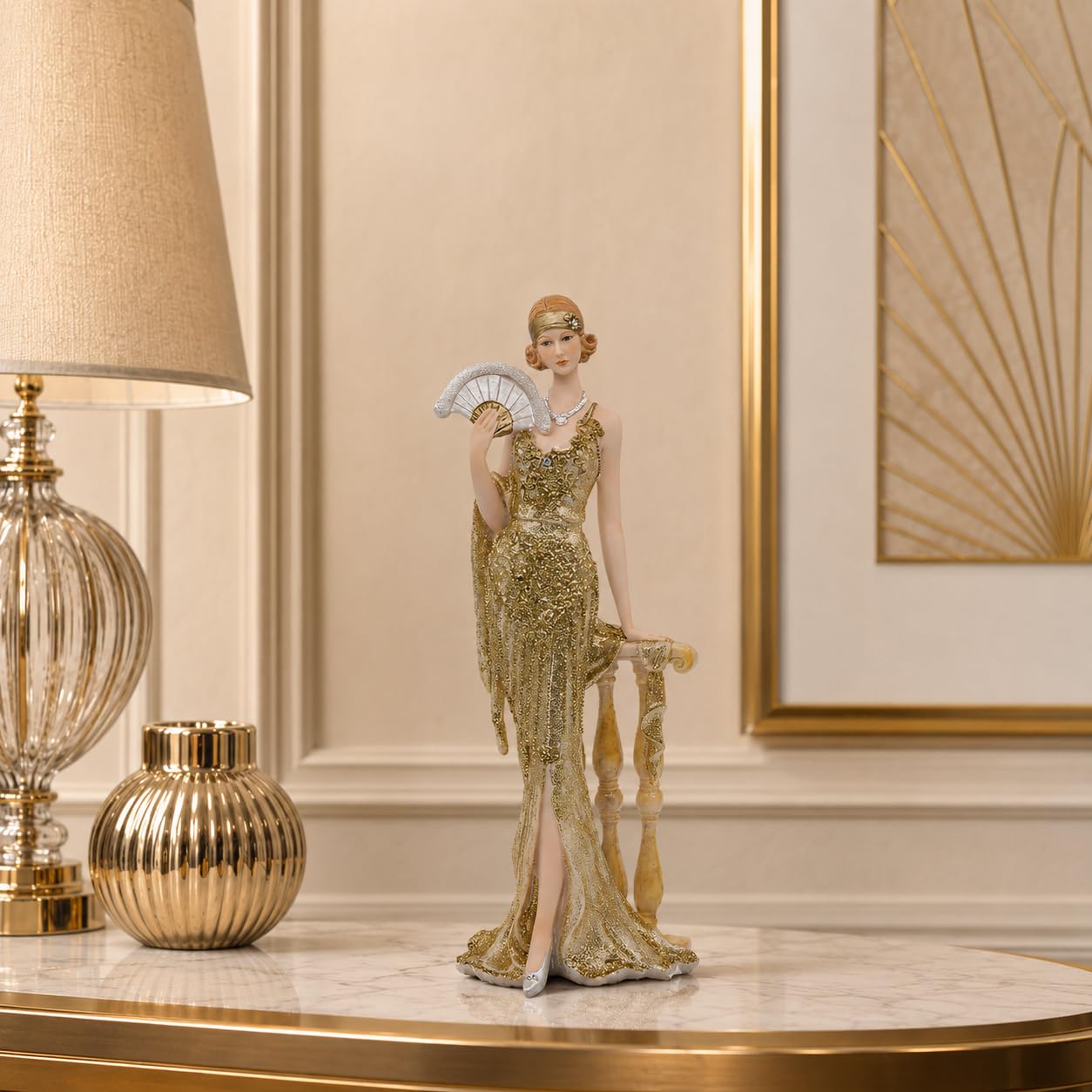 Comfy Hour 13 Inch Victorian Lady Figurine, Roaring 20s Decor