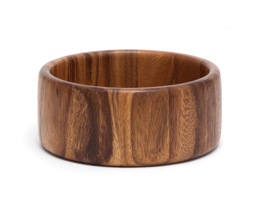 Lipper International 1143 Acacia Straight-Side Serving Bowl for Fruits or Salads, Small, 6" Diameter x 2.5" Height, Single Bowl