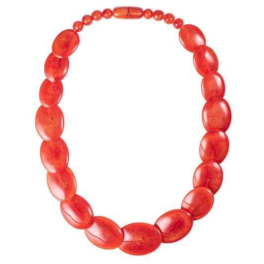 ZAVANA Necklace, 24 inches, Orange-Red