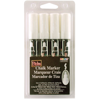 Uchida 4 White Broad Tip Bistro Chalk Marker