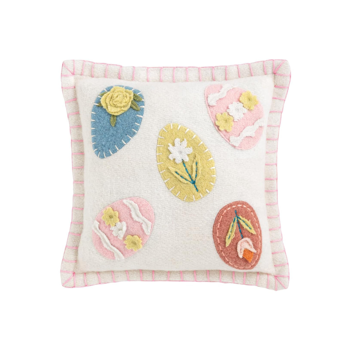 Mud Pie Pillow, 8" x 8", White