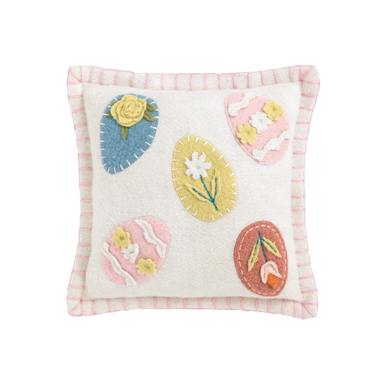 Mud Pie Pillow, 8" x 8", White