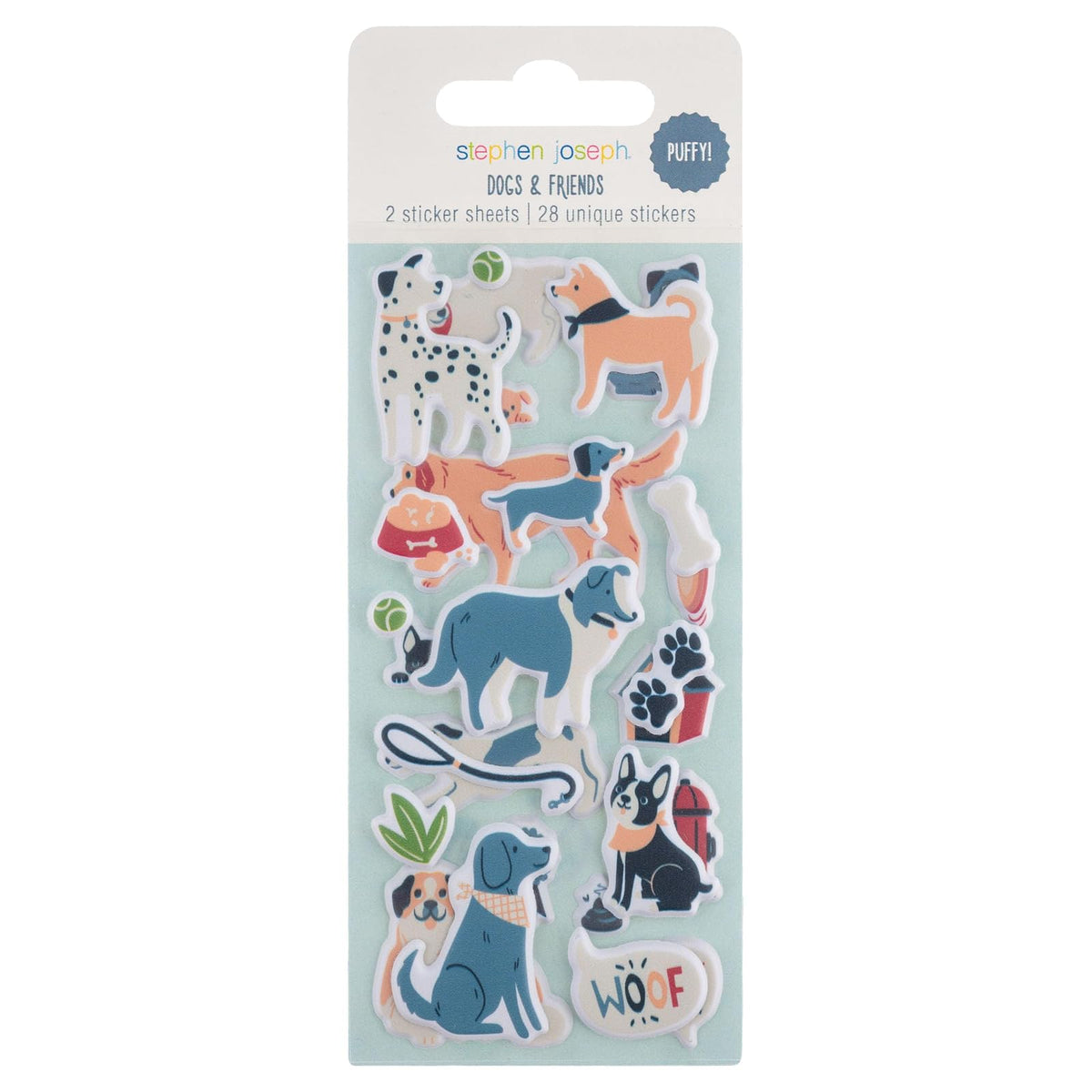 Stephen Joseph Sticker Decal, 4.75 inches by 2.25 inches, Dogs & Friends