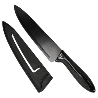 Chef Craft Premium Chef Knife with Sheath, 15.25 inch, Black