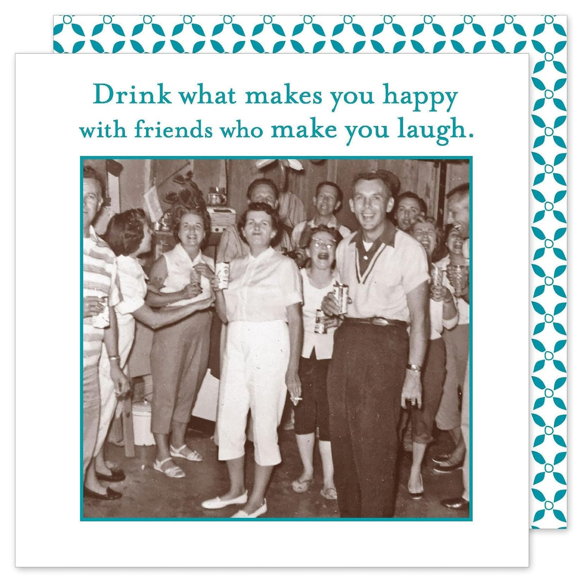 Shannon Martin Design Disposable Napkin, 5 inches, Drink Happy