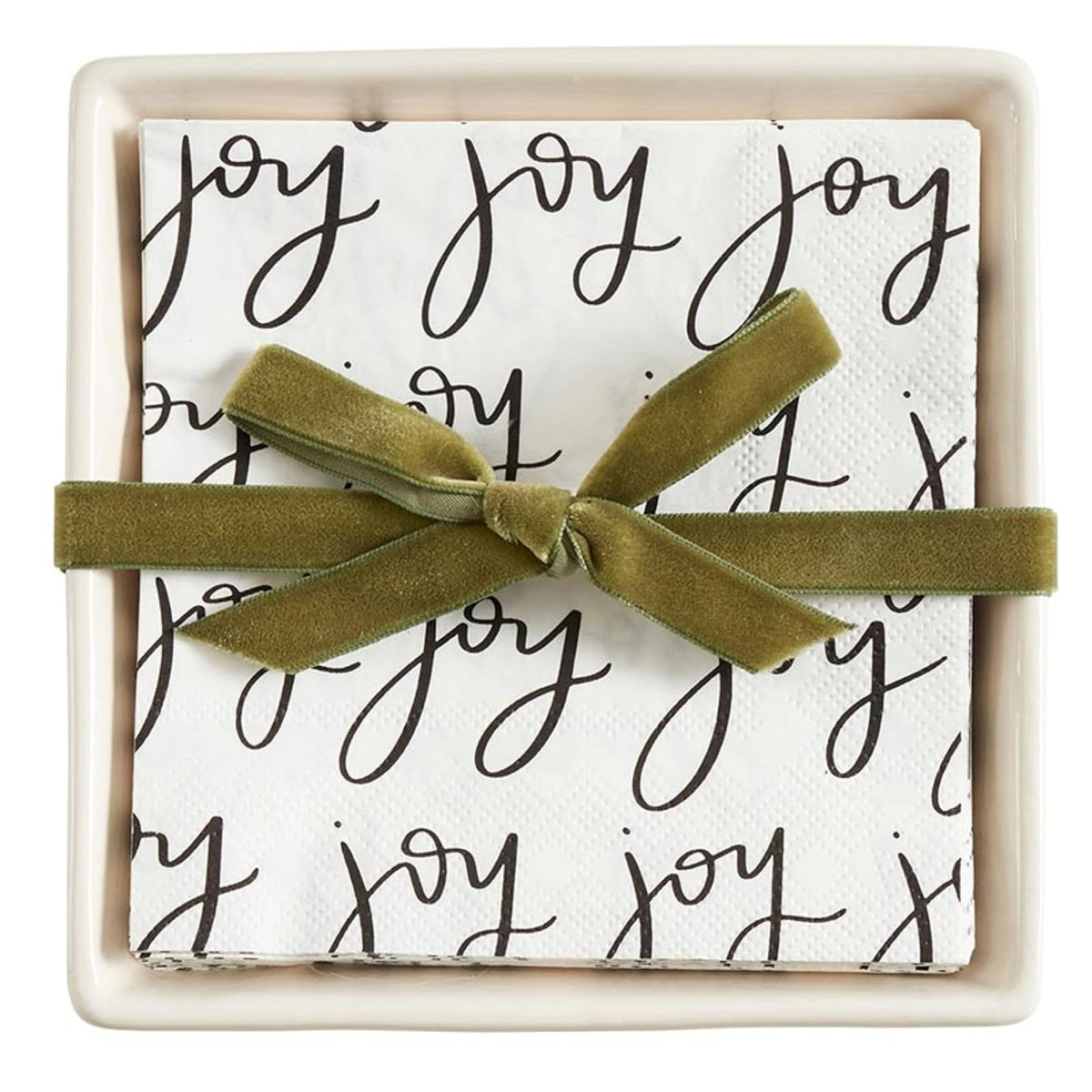 Santa Barbara Design Studio Napkin Holder, 5.75" Square, Joy
