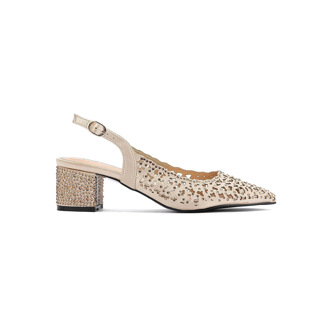 Lady Couture Shoes, 8, Gold