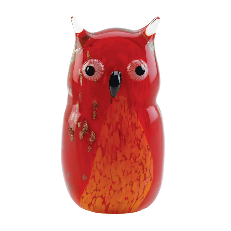 Red Owl Art Glass 2.75x3x4.75