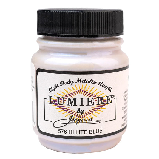 Jacquard Lumiere Metallic and Pearlescent Paint 2.25 Oz, 576 Hi Lite Blue