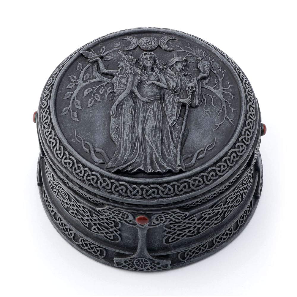 Unicorn Studio Veronese Design Celtic Triple Goddess Maiden Mother Crone Trinket Box