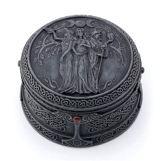 Unicorn Studio Veronese Design Celtic Triple Goddess Maiden Mother Crone Trinket Box
