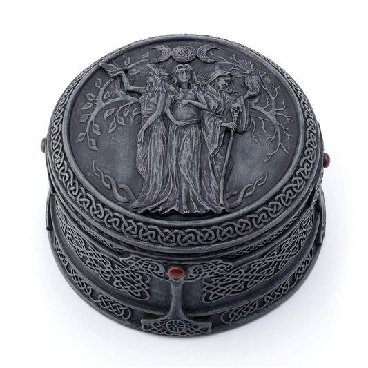 Unicorn Studio Veronese Design Celtic Triple Goddess Maiden Mother Crone Trinket Box