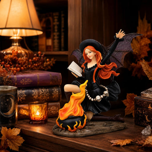 Comfy Hour 7 Inch Gothic Fairy Witch Figurine, Dark Fairy Statue