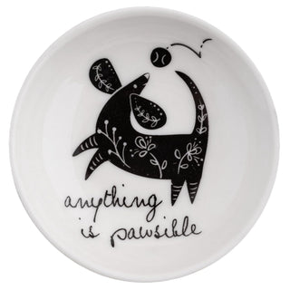 Karma Dishware Bowl, 2.75" L x 0.75" H x 0.25" W, Black/White