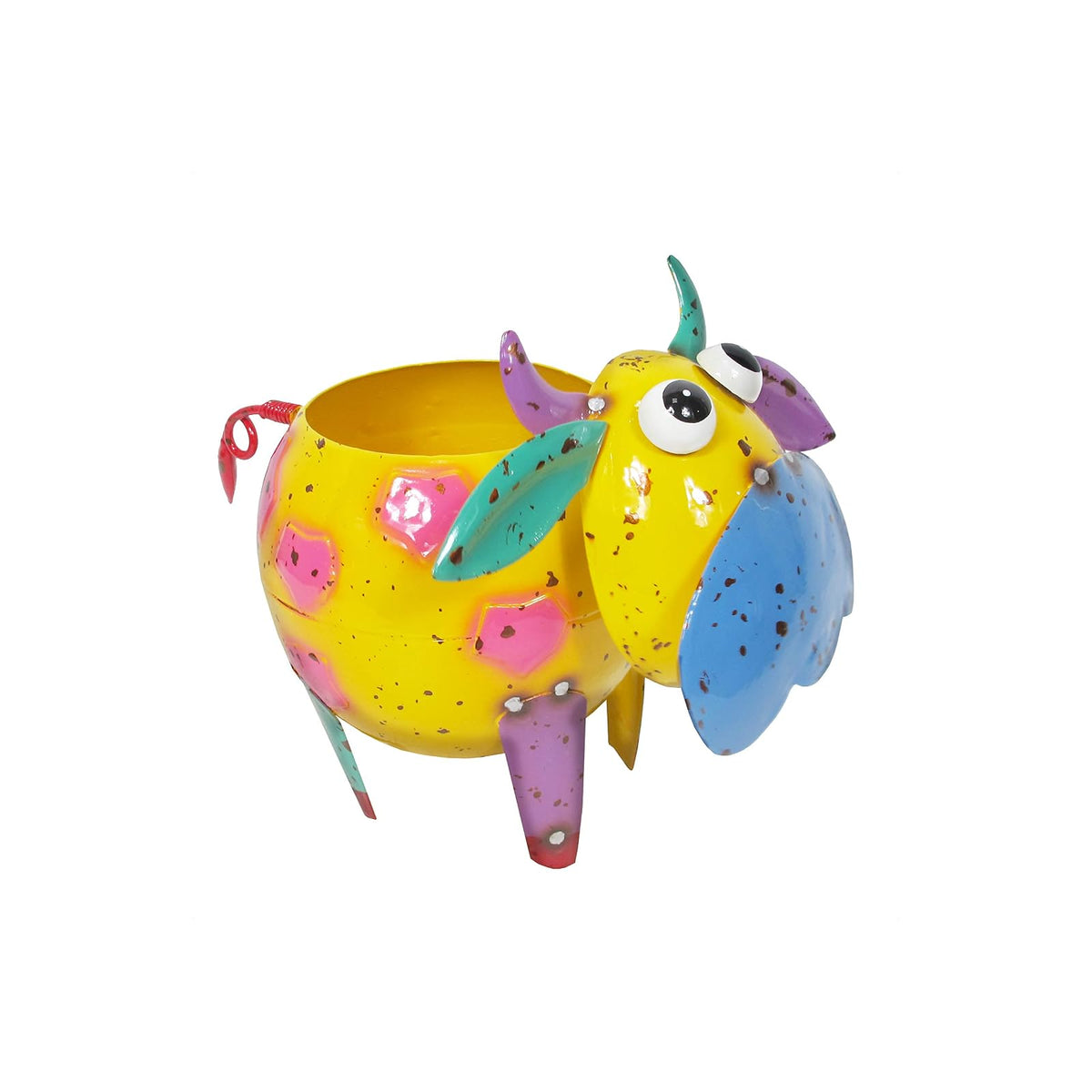 Continental Art Center Planter, Small, Yellow