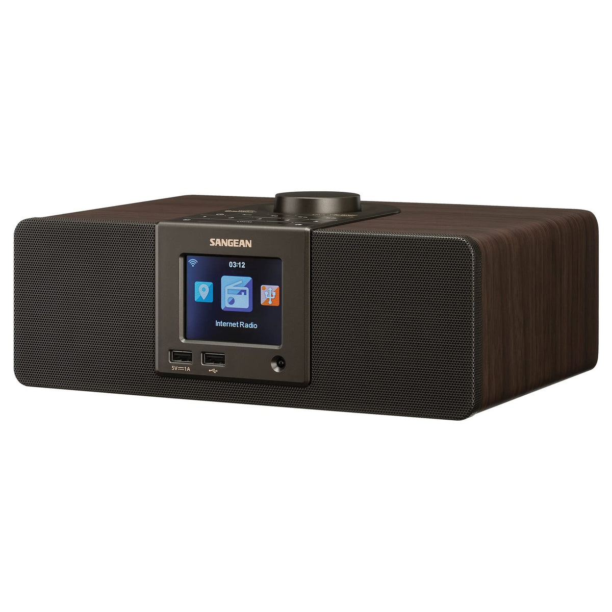Sangean Radio, Walnut, Contemporary