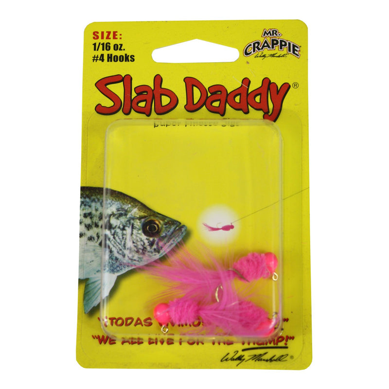 Blakemore TTI Fishing Co Mr Crappie Slab Daddy Hook-Pack of 3 (Pink/Pink/Pink, 1/8 Ounce)