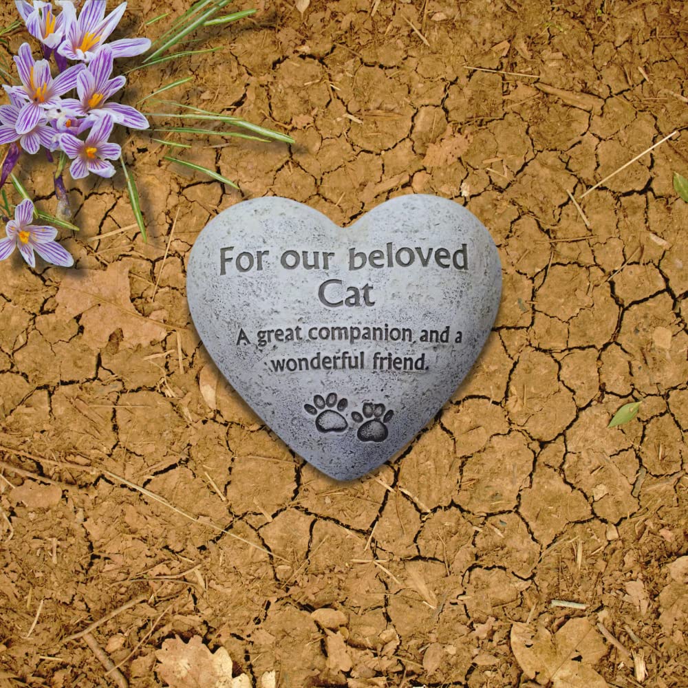 Comfy Hour Pet In Loving Memory Collection 6" for Our Beloved Cat Paw Print Remembrance Stepping Stone Plaque, Polyresin