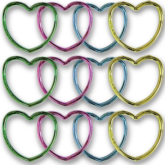 Unique Industries Unique Shiny Heart Metallic Bracelets, 12 Ct.