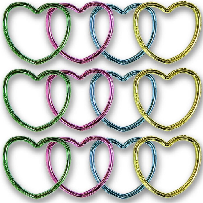 Unique Industries Unique Shiny Heart Metallic Bracelets, 12 Ct.