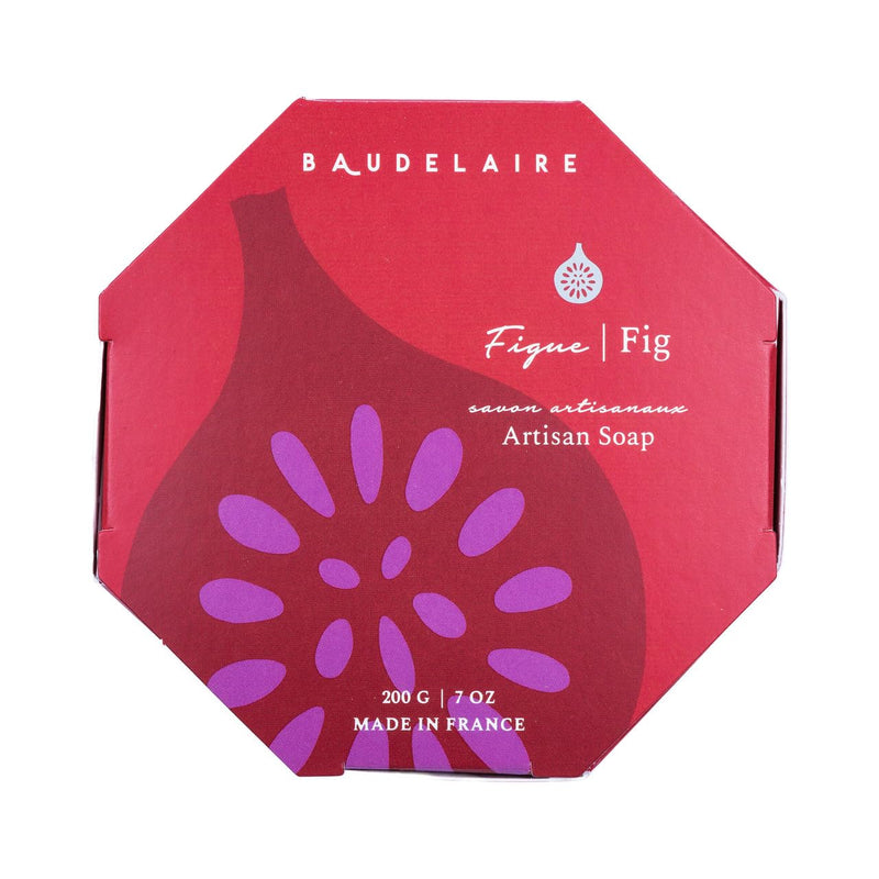 Baudelaire PS Fig Bath Bar with Shea Butter in a Gift Box, 7oz French-milled Soap