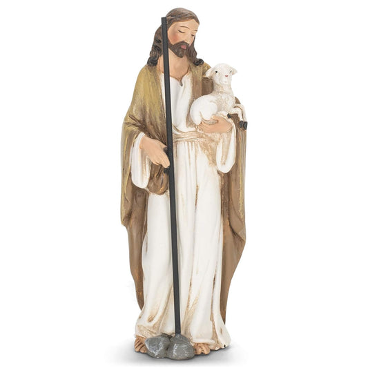 Roman Joseph studios 4" Good Shepherd (Jesus) Figurine, Multi-color,