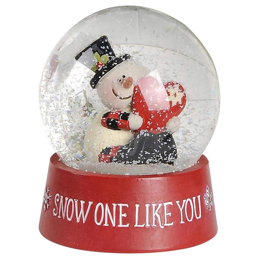 Blossom Bucket Snow One Like You Snow Globe with Snowman