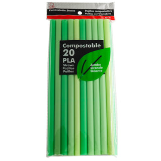 Chef Craft Drinking Straw, Jumbo, Green