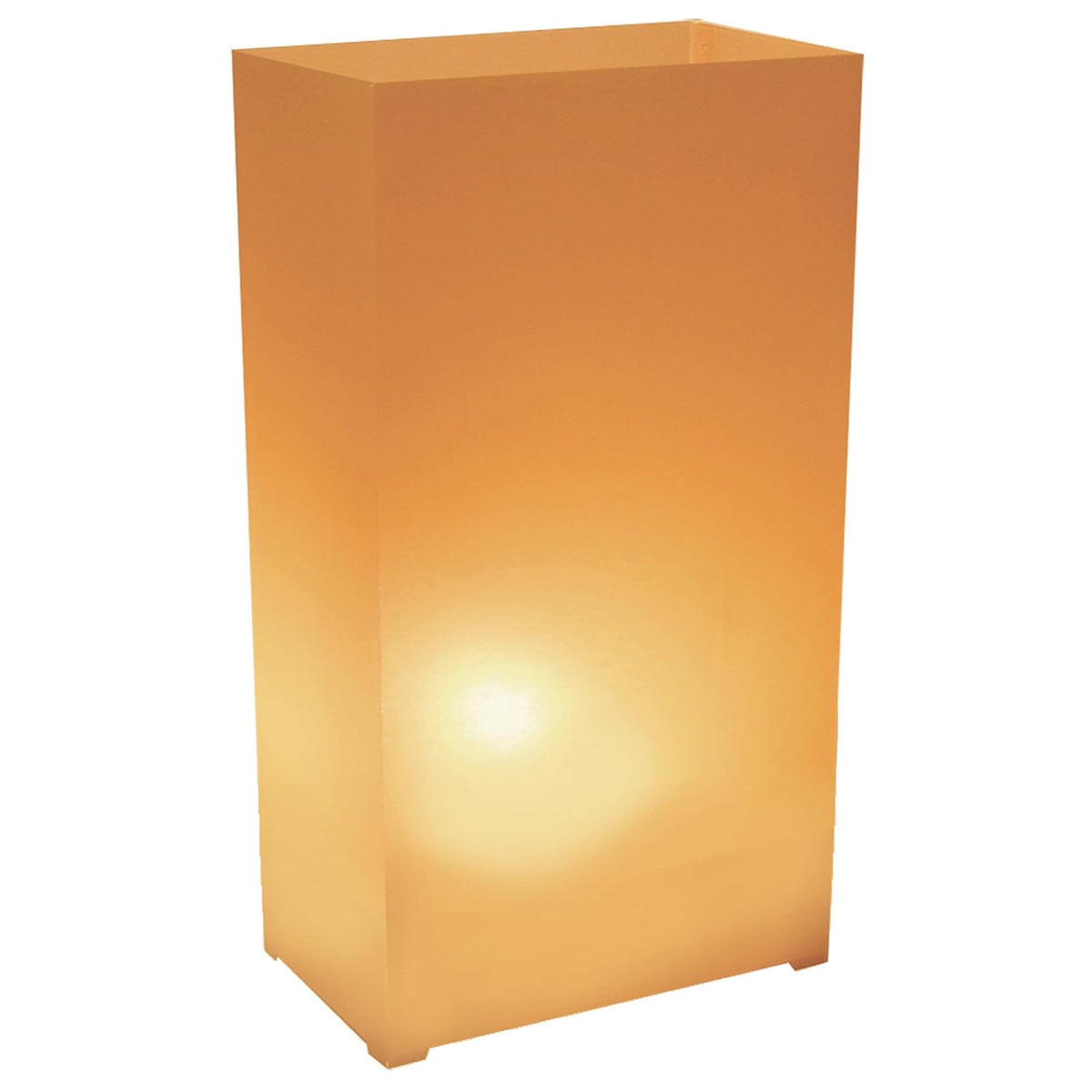 Lumabase Electric Lantern, 5.75" x 3.5" x 10", Tan