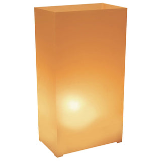 Lumabase Electric Lantern, 5.75" x 3.5" x 10", Tan