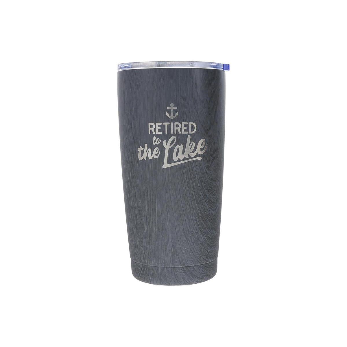 Pavilion - Retired To The Lake - 20 Oz 592 mL Travel Tumbler Coffee Mug Tea Cup Drinkware With Slide Open Lid Women For Her Men For Him Retiring Retirement Coworker Cottage Lakehouse Present Gift
