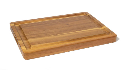 Lipper International 1250 Acacia Thick Carving Board with Inset Handles