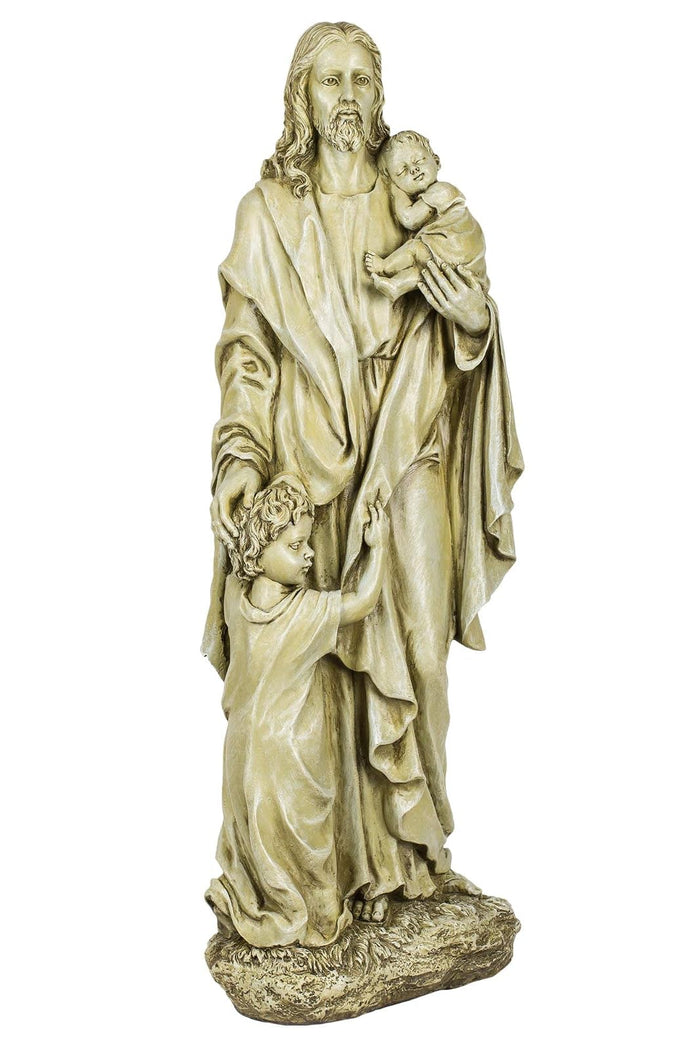 Roman Joseph Studio Tall Standing Jesus with 2 Children Statue 24-Inch