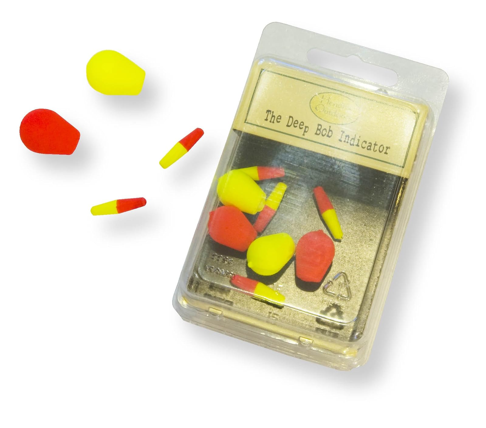 Adamsbuilt Deep Bob Self-Releasing Indicator, Orange/Fluorescent Green, Medium