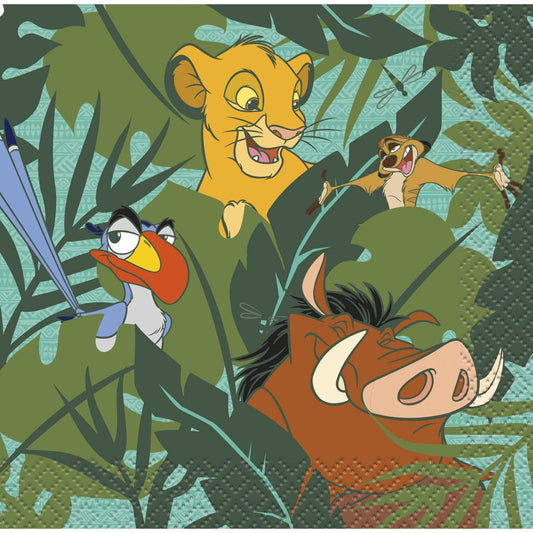 Unique Industries Disney Lion King Paper Beverage Napkins - 16 Pcs - one size