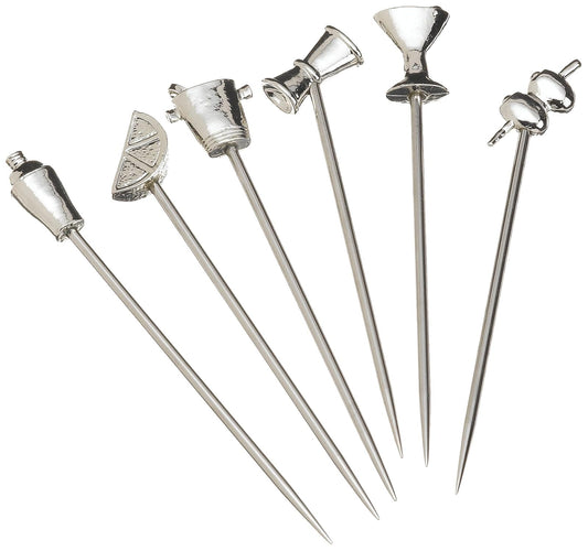 Prodyne MP-9 Stainless Steel and Pewter Martini Picks Set of 6
