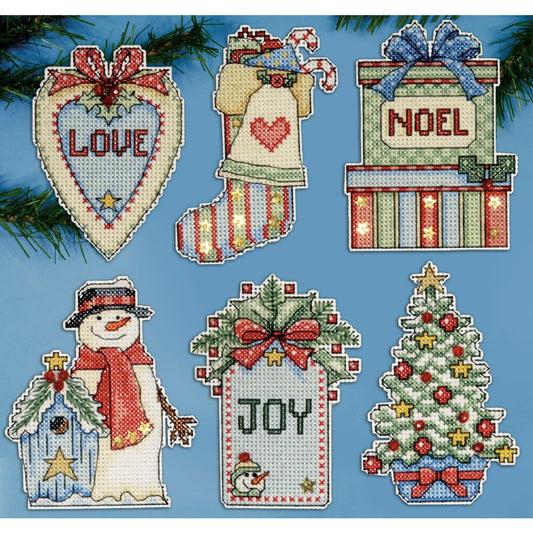 Design Works Crafts Country Christmas Counted Cross Stitch Ornament Kit, Multi