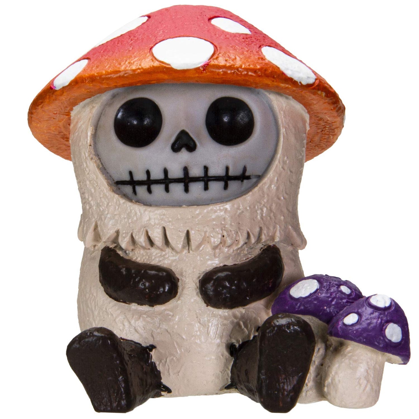 Pacific Trading Furrybones Summit Collection Mushroom Kinoko Figurine Decorative Signature Skeleton in Mushroom Toadstool Costume 3 Inch Tall Collectible Statue