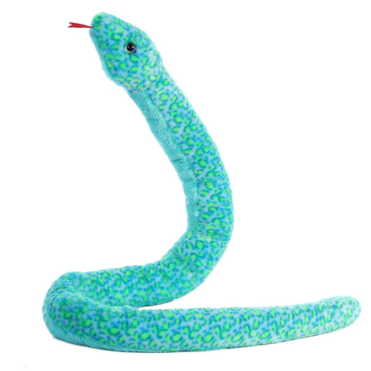 Aurora World Jungle Multi Print Snake Plush Aqua