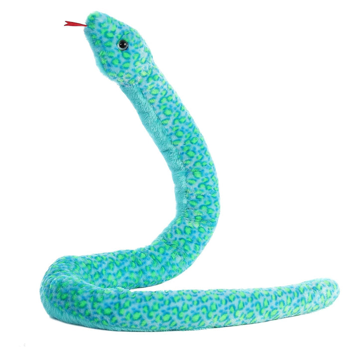 Aurora World Jungle Multi Print Snake Plush Aqua