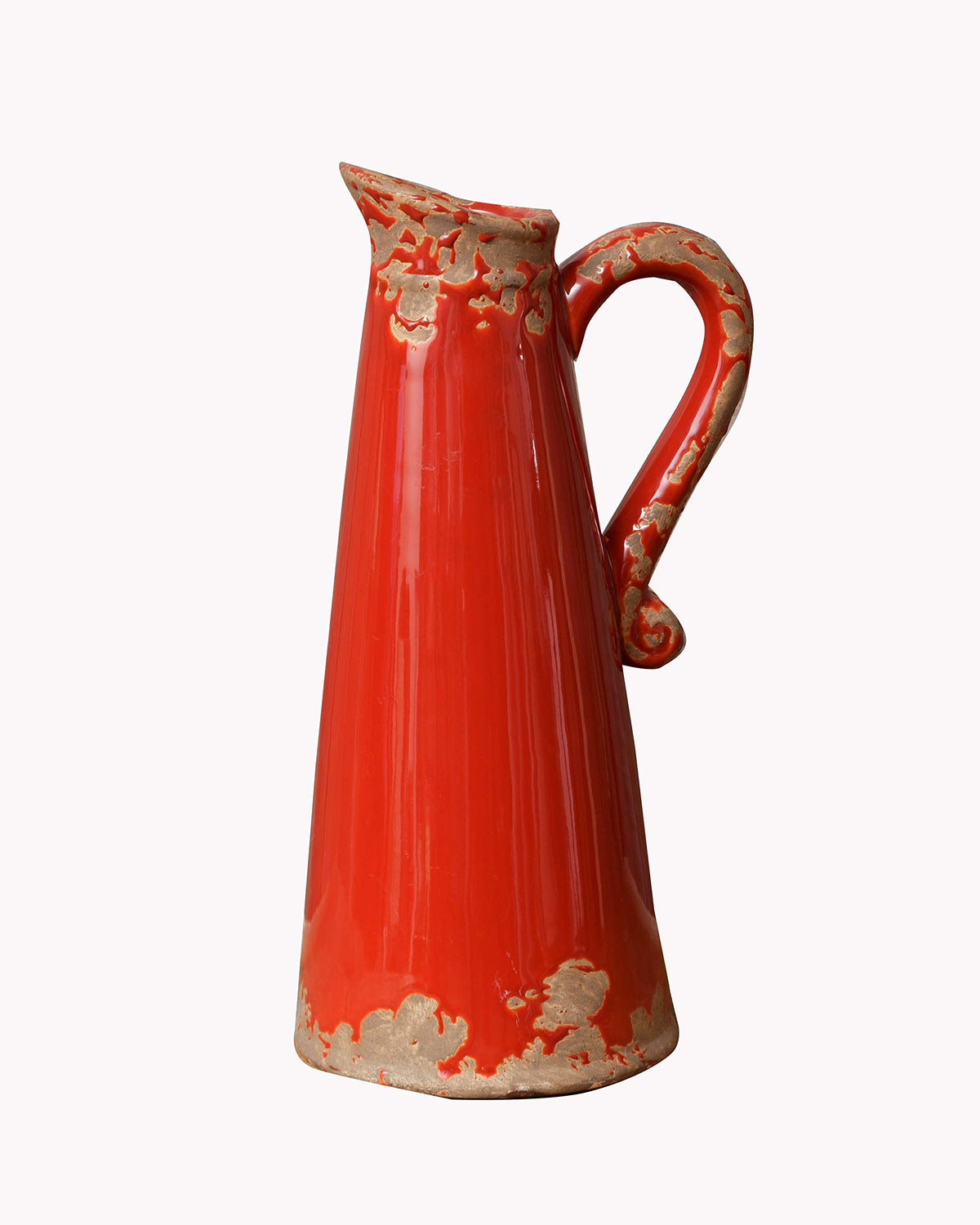 Your Heart's Delight Large Red Pottery Pitcher, Multi