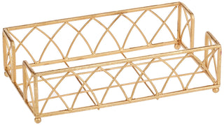 Boston International Napkin Holder, 9 x 5.25-Inches, Gold Leaf