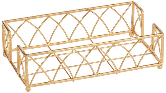 Boston International Napkin Holder, 9 x 5.25-Inches, Gold Leaf