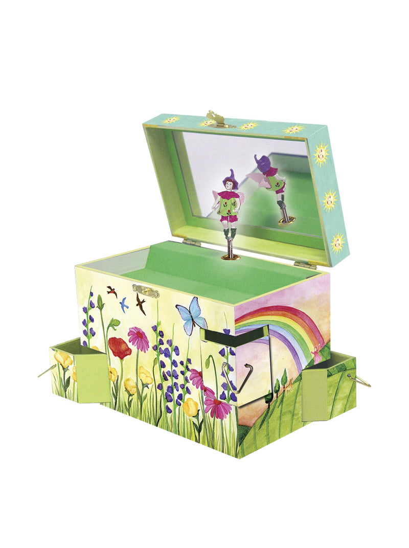 Enchantmints Summer Sunshine Music Box Fairy Spins to Music 4 Pullout Drawers