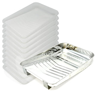 allgala Task Tray, 9IN (Pack of 1+10), Silver